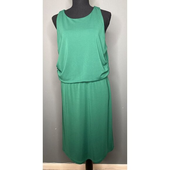 Ann Taylor Dresses & Skirts - Ann Taylor Green Sleeveless Blouson Midi Dress NWT